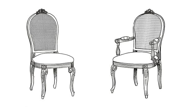 Стул с венской соломкой Фабрика ANGELO CAPPELLINI  