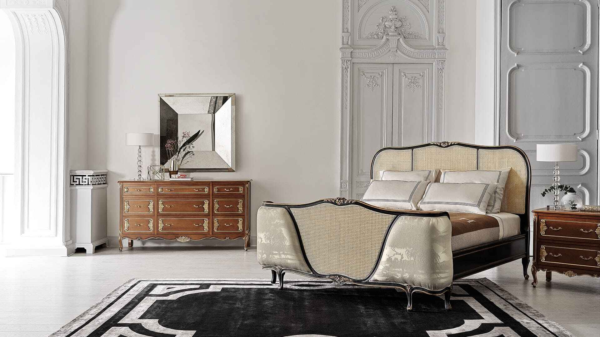 Кровать с венской соломой Фабрика ANGELO CAPPELLINI Sissi 