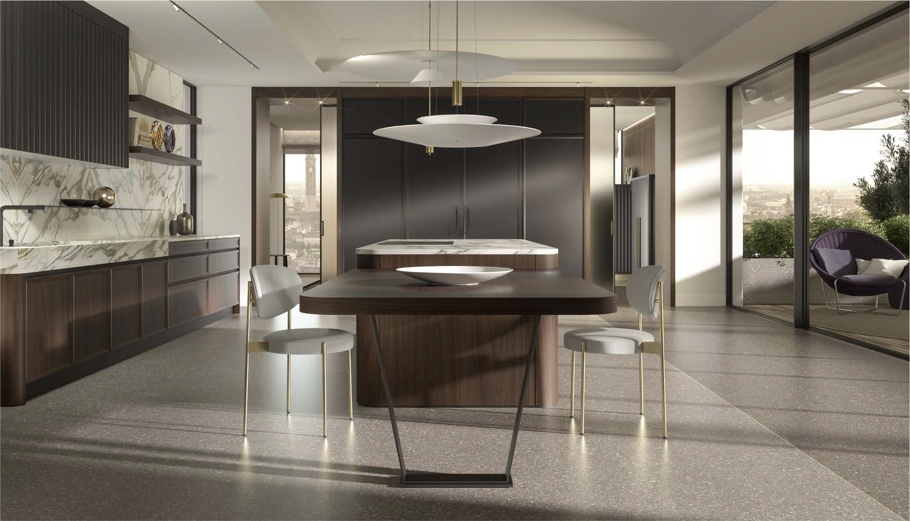 Кухня Фабрика CASTAGNA CUCINE DÉCO METAL & WOOD 