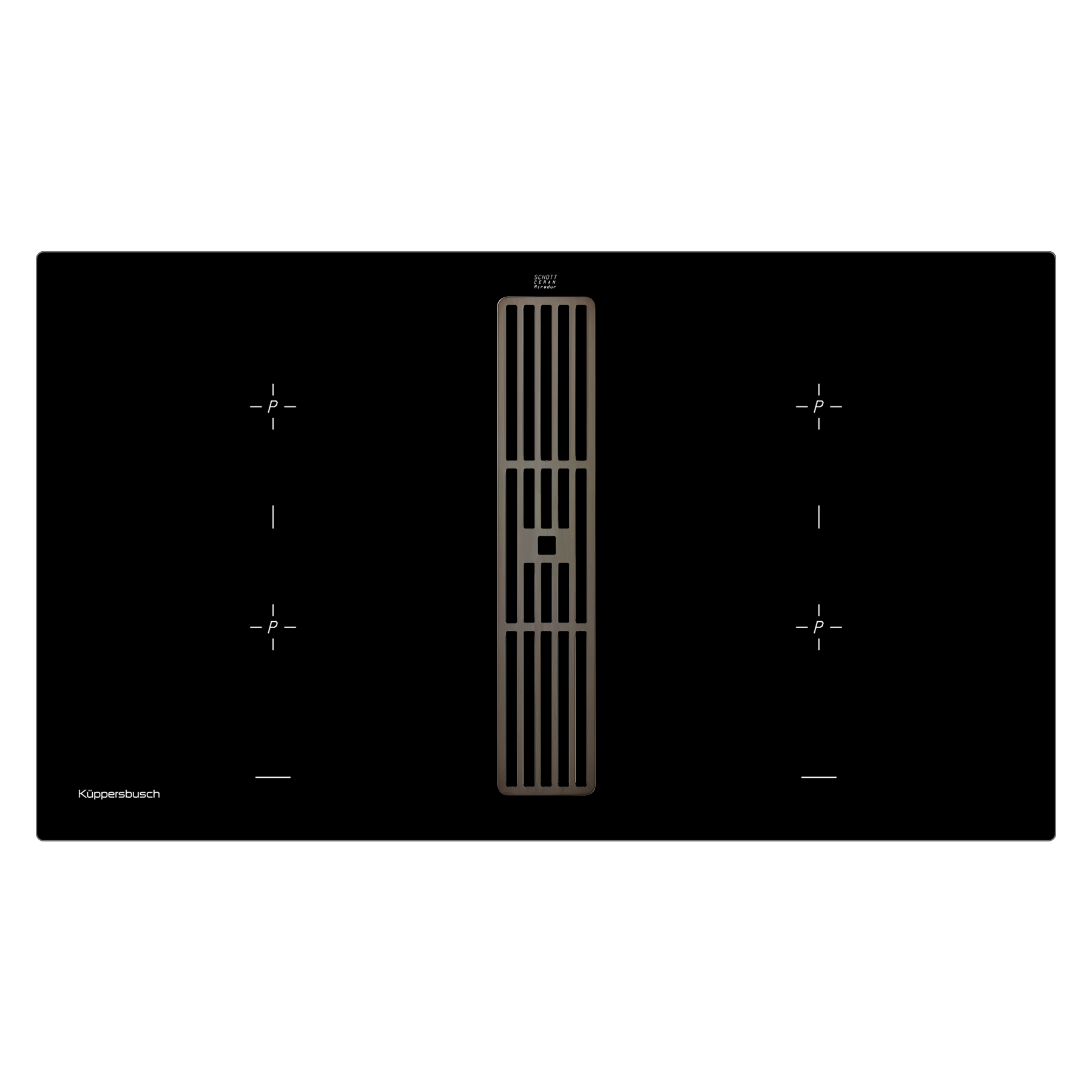 Индукционная варочная панель с вытяжкой Фабрика KUPPERSBUSCH KMI 9850.0 SR Black Chrome 