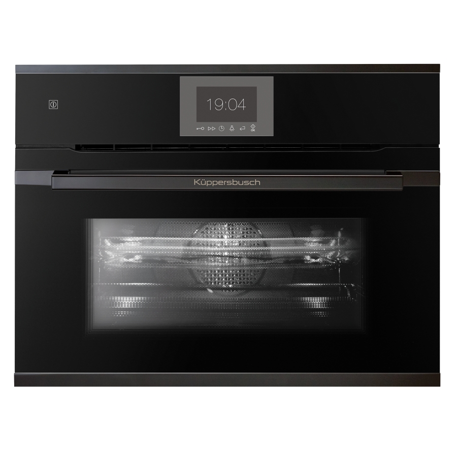 Компактный духовой шкаф с микроволнами Black Chrome Фабрика KUPPERSBUSCH CBM 6550.0 S2 