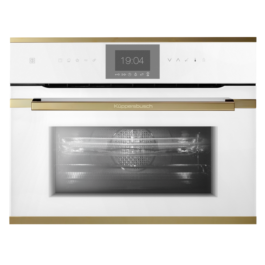 Компактный духовой шкаф с микроволнами Gold Фабрика KUPPERSBUSCH CBM 6550.0 W4 