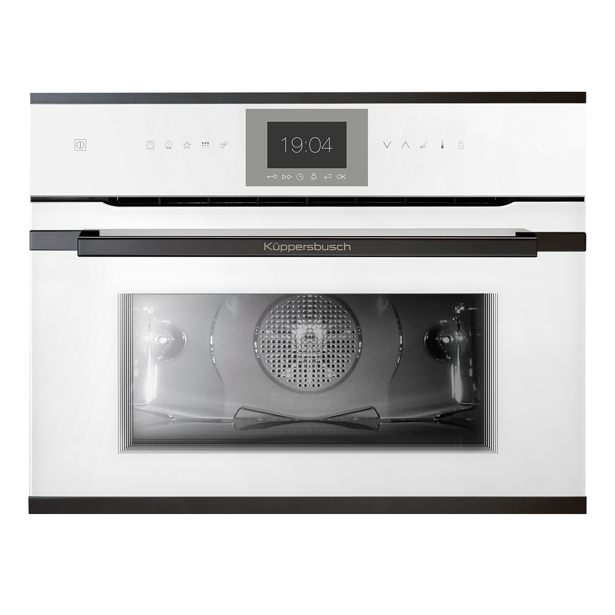 Компактный духовой шкаф с паром Black Chrome Фабрика KUPPERSBUSCH CBD 6550.0 W2 