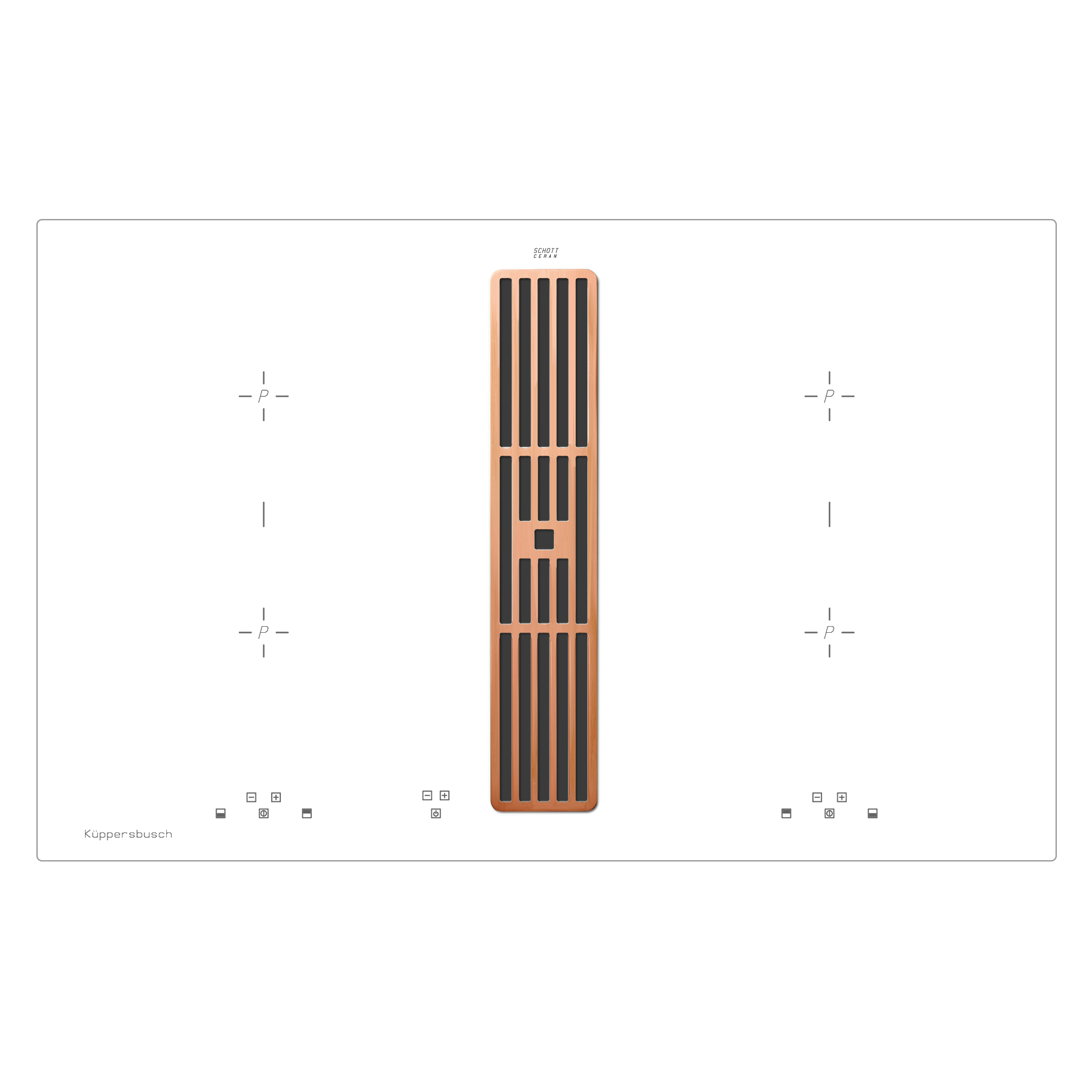 Индукционная варочная панель с вытяжкой   Фабрика KUPPERSBUSCH KMI 8500.0 WR Copper 