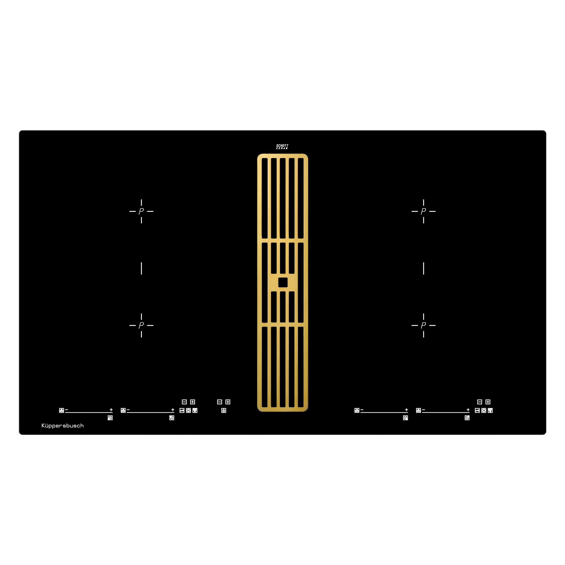 Индукционная варочная панель с вытяжкой   Фабрика KUPPERSBUSCH KMI 9800.0 SR Gold 