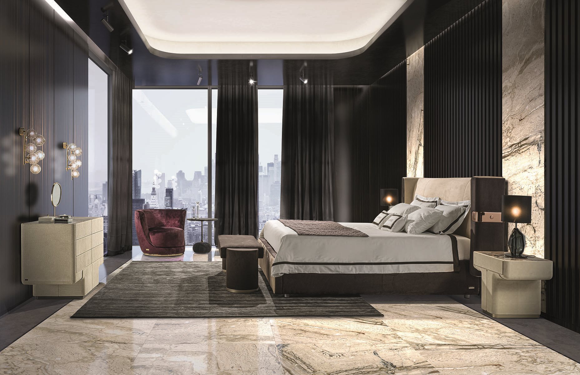 Кровать Фабрика LONGHI Mi bed 